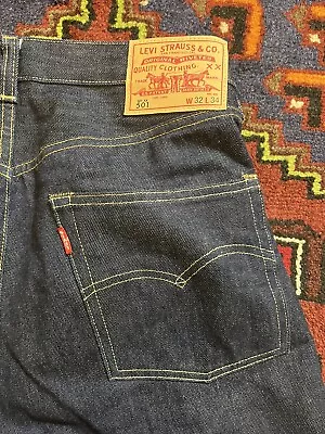 LEVIS LVC 501 Selvedge Repro Denim Pants. Tag Size 32 X 34 Actual 33 X 32 • $200