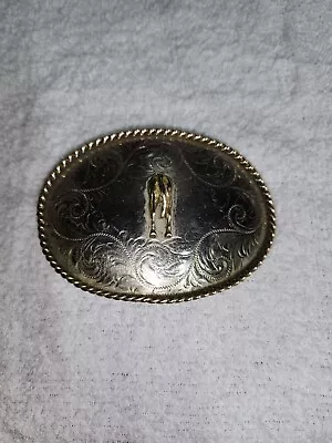 Montana Silversmiths Horse/Cow Rear End Belt Buckle Sterling Plated Unique  • $15