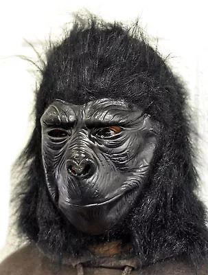 Gorilla Full Head Latex Mask Halloween Fancy Dress Ape Monkey Chimp King Kong • $34.32