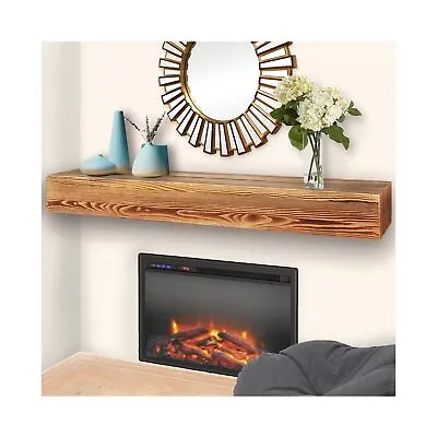 60 Inch Fireplace Mantel – Farmhouse Floating Fireplace Mantle – Wal • $156.28