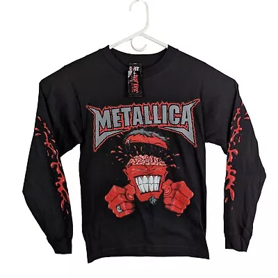 Vintage 2000s Giant Hot Topic Metallica Long Sleeve Graphic T-shirt Men's Sz S • $99.95