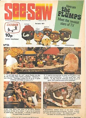 Vintage BBC See Saw Comic No 26 April 2nd 1977 Mr Benn The Wombles • £0.99