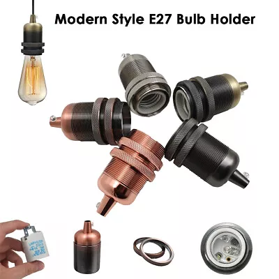 E27 Fitting Vintage Industrial Lamp Light Bulb Holder Modern Style Retro Edison • £6.89