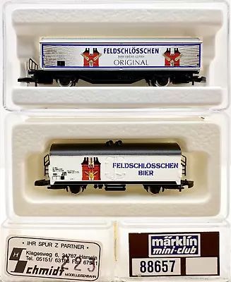 MARKLIN Z SCALE INDUSTRY PRINTED  2 COLLECTOR Freight Cars Marklin Boxs  C8 • $49.95