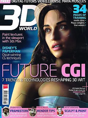 3D WORLD Magazine June 2013 FUTURE CGI Disney Paperman MAYA MUSCLE Tutorial @NEW • £3.95