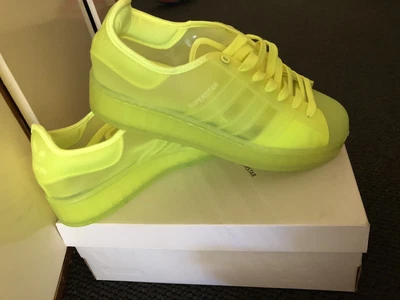 $110 • Buy Adidas Superstar Jelly Neon Yellow Size 10