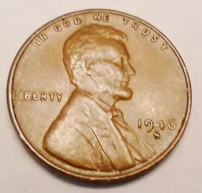 1946 S Lincoln Wheat Cent / Penny  AVE CIRCULATED  **FREE SHIPPING** • $1.09