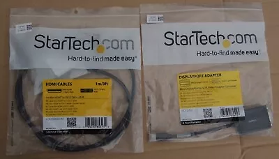 StarTech.com Bundle Mini HDMI To DVI-D & Mini DisplayPort To VGA Cables New • £14.94