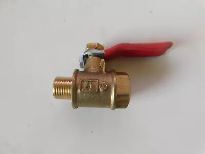 £4.25 • Buy In-line Brass Ball Valve - 1/8  Male BSP To 1/8 BSP Female