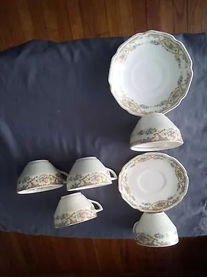 VINTAGE MT CLEMENS China  MILDRED Pattern Pastel Florals With Gold Trim • $28