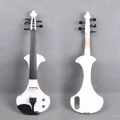 5 String Electric Violin Kit Solid Wood Body Ebony Fittings With Bow And Case • $285.20