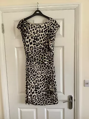 Ladies Wallis Leopard Print Dress Size 14 • £0.99