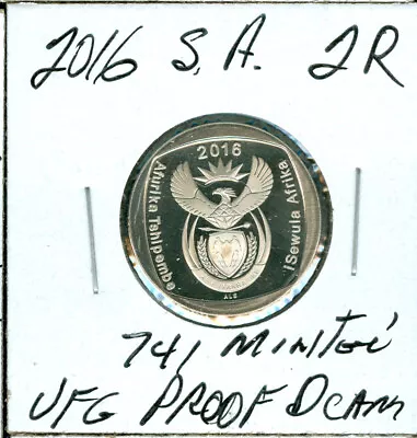 2016 South Africa 2 Rand Ultra Finest Dcam Proof 741 Minted Very Rare  . • $79.95