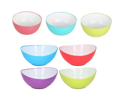 Large Plastic Salad Bowl 24cm 20cm Round Mixing Serving Baking Bowl Hard Plastic • £7.99