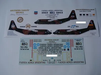 HERCULES C-130H  - Fuerza Aerea Argentina Falklands War Scheme - 1/72 Decals • $24