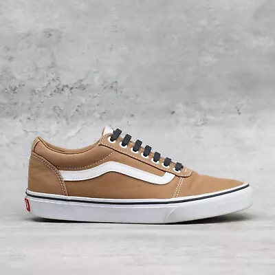 VANS Ward Men's Size 8 US Tan Low Top Skateboarding Casual Shoes Sneakers • $26.59