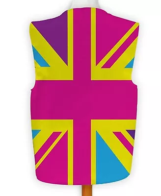 Pink Union Jack Fancy Dress Waistcoat • £15.99