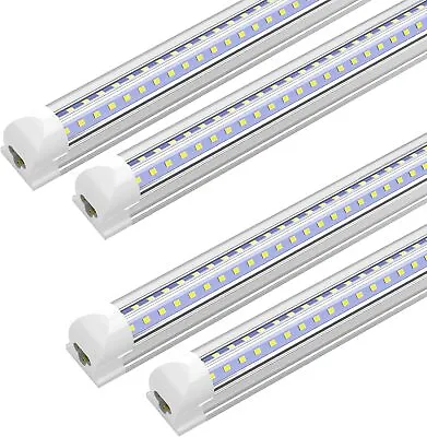 3FT LED Tube Light Fixture T8 Shop Ceiling Lights 28W 3600LM Dual Row 6500K • $43.23