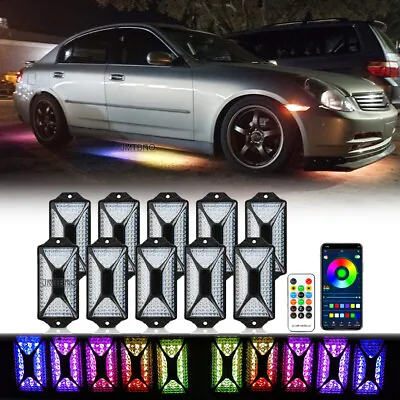 10x Dream Color RGB LED Underbody Glow Light Waterproof APP For Infiniti Q50 Q60 • £74.08