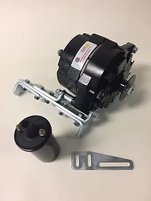 $202.80 • Buy New Willys Jeep Black Alternator One 1 Wire 12V 65A, 5/8  Pulley, Bracket, Coil