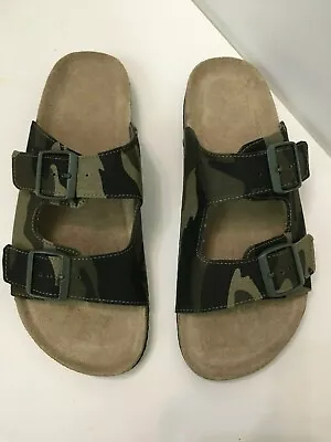 M&S COLLECTION  Canvas Camo Print Double Buckle Sandals • £14.99