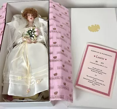 Porcelain UFDC Marilyn Stauber 15” Bride Doll Louise  Anaheim 1997 LE 227/1510 • $35