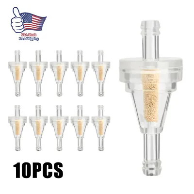 10PCS Motor Inline Gas Oil Fuel Filter Small Engine For 1/4'' 6.3mm Hose Line US • $8.99