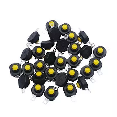 Mxuteuk 30pcs Self-Lock Micro Push Button Switch DC 12V Switch 0.5A 2Pin Latc... • $17.90