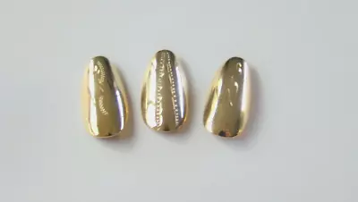 3/$30 Great Looking Engraved Lifetime 14kt Gold Plated Lge Reusable Fingernails • $30