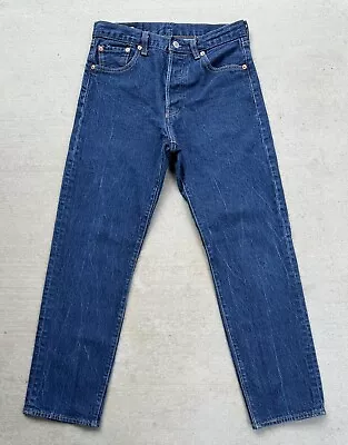 Levi’s Jeans Men’s 30x28 Straight Fit 501 ‘93 Premium Big E Blue Denim Pants • $49.99