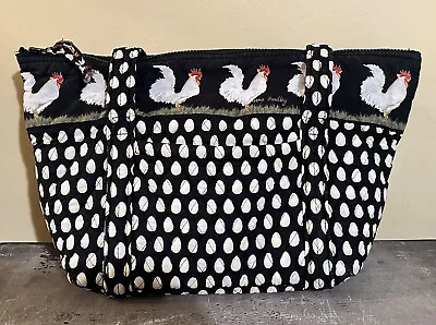 Vera Bradley Chanticleer Tote Retired 1998 Pattern Chicken Eggs Shoulder Bag VTG • $34.99