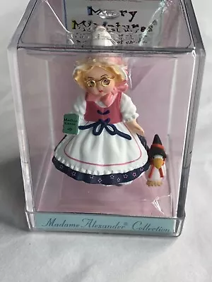 Vtg Madame Alexander Merry Miniature Mother Goose Figurine Doll 2” 1997 • $14