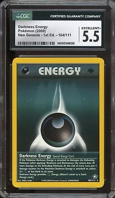 Pokemon Darkness Energy Neo Genesis 1st Edition Rare #104 CGC 5.5 • $0.99