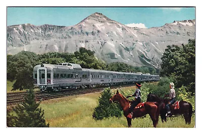 $9.95 • Buy Postcard CO Train Vista Dome Denver Zephyr Cowboys Horses Colorado Rockies 