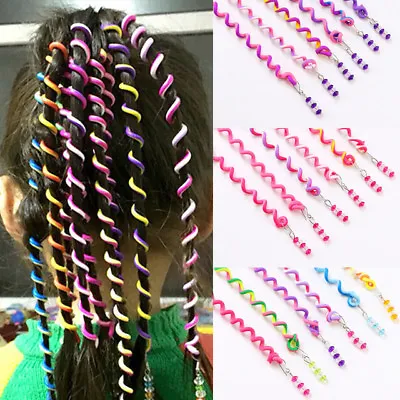 Spiral Plastic Coloured Hair Band Hairband Bobble Stretchy Toggle Elastic Curly • £3.21