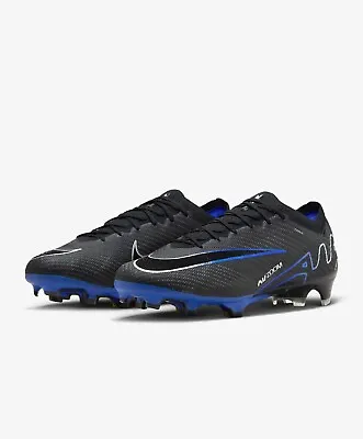 Nike Zoom Vapor 15 Elite FG Black Chrome Hyper Royal DJ4978-040 Men's Size 10.5 • $169.99