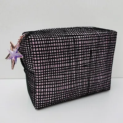 MAC  Lucky Star  Black & Purple Makeup Cosmetic Bag Travel Pouch Purse BrandNEW • $16.95