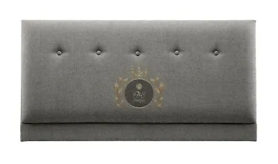 Turin Linen Buttoned Headboard - 2ft6 3ft Single 4ft6 Double 5ft King 6ft • £41.99