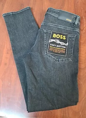 BOSS Maine Regular-Fit Jeans In Black Super Stretch Denim - Size 33 X 32 - NWT • $109.95