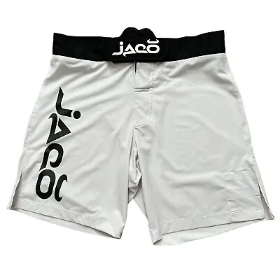 Jaco Shorts Mens Size 30 Training MMA BJJ UFC Boxing Stretch Drawstring White • $31.95