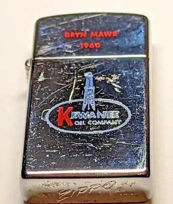 Vintage Slim Zippo Lighter Bryn Mawr 1960 Kewanee Oil Company • $114.39