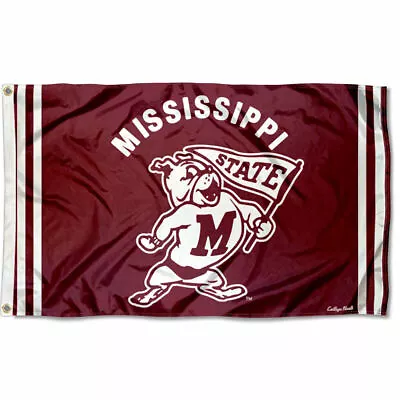 Mississippi State Bulldogs Vintage Retro Throwback Large Outdoor Flag • $31.95