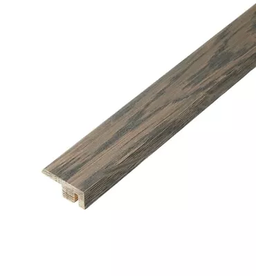 Real Solid Oak End Profile & Cap For Wood Floor Threshold Door Bar Trim DARK OAK • £1.99