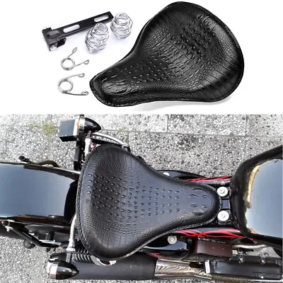 Motorcycle Alligator Large Solo Seat For Honda Shadow Spirit Aero RS VT 1100 750 • $69.20