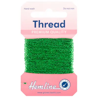 £2.95 • Buy Hemline 10m Glitter Metallic Thread Premium Quality Festive Sparkle Craft Sewing