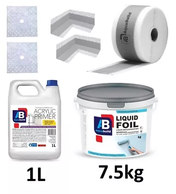 Waterproof Tanking Kit Shower Sealing Set With Primer 7.5kg Liquid Foil Membrane • £59.99