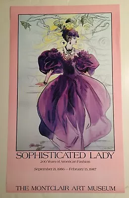 Vintage Antonio Lopez Fashion Illustrator Exhibition Poster Montclair Art Museum • $35