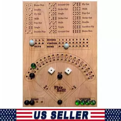 Baseball Dice Board Game Dice And Marbles BoardGame Baseball_Gameboard • $15.59