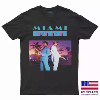 New Miami Vice Logo Police TV Series Classic Retro 80's Don Johnson Gift T-Shirt • $19.99
