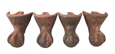 Set Of 4 Antique Cast Iron Victorian Clawfoot Bath Tub Feet Ball Eagle Claw Foot • $129.99